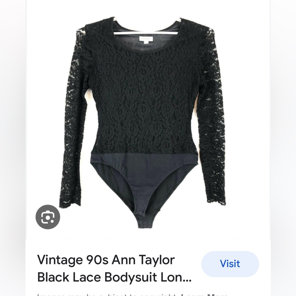 Vintage Ann Taylor Lace Bodysuit 1990s Gem